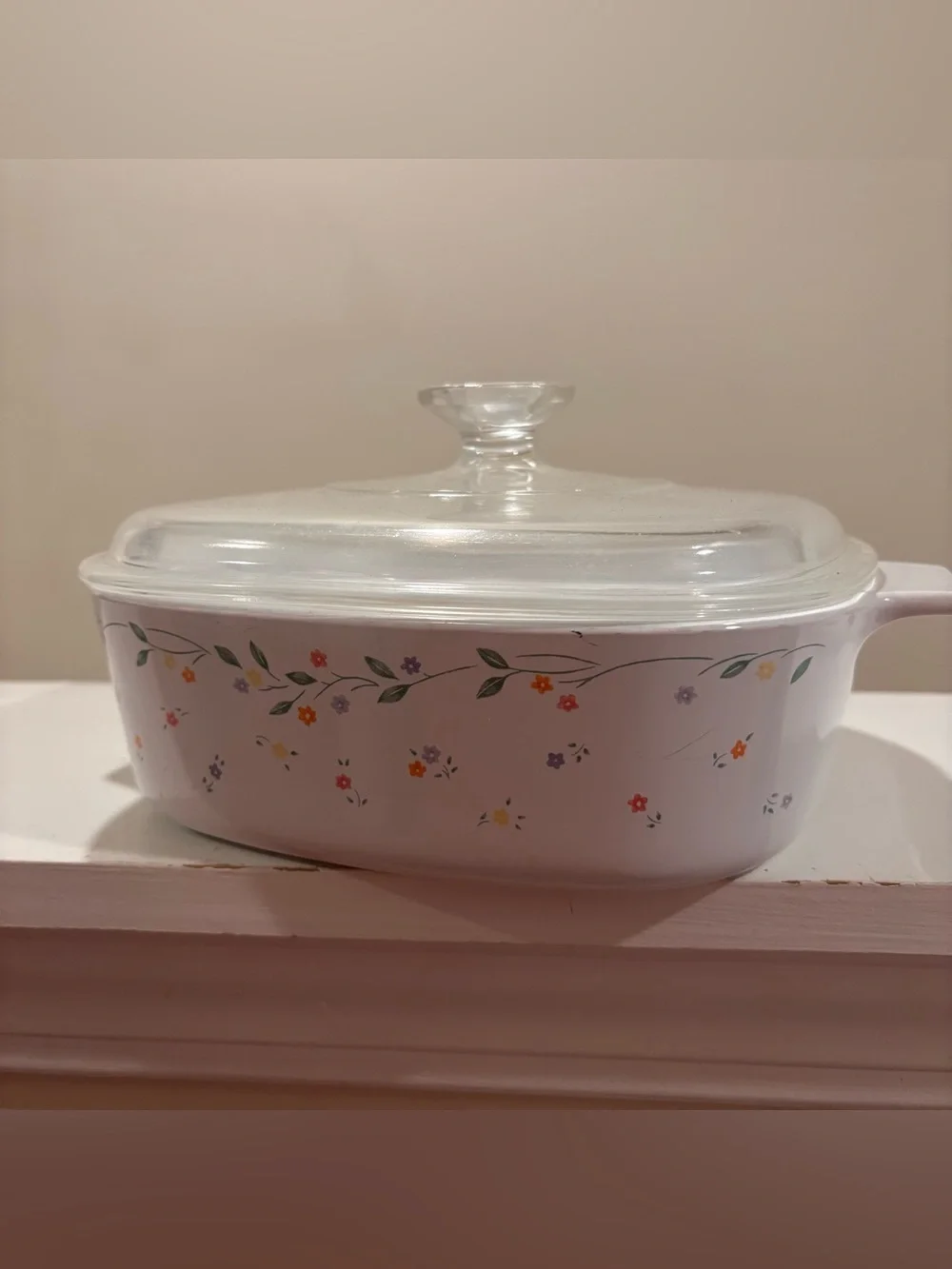 Corning Ware English Meadow Casserole A-2-B 2 Liter with Pyrex Lid